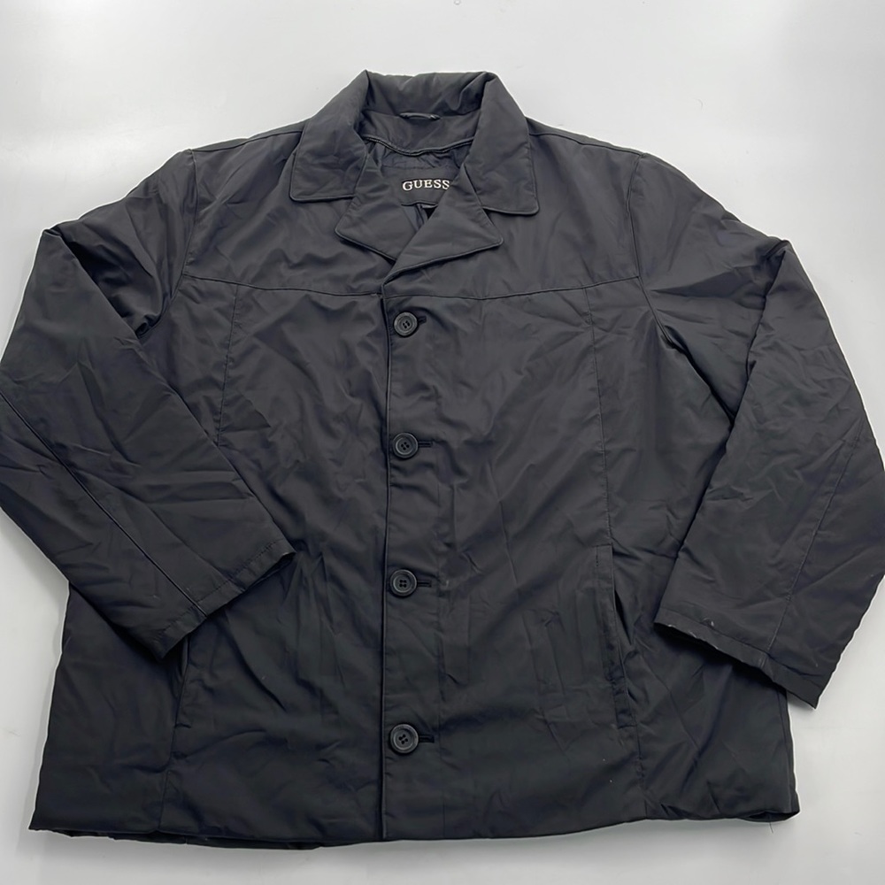 Guess womens black button up jacket Large